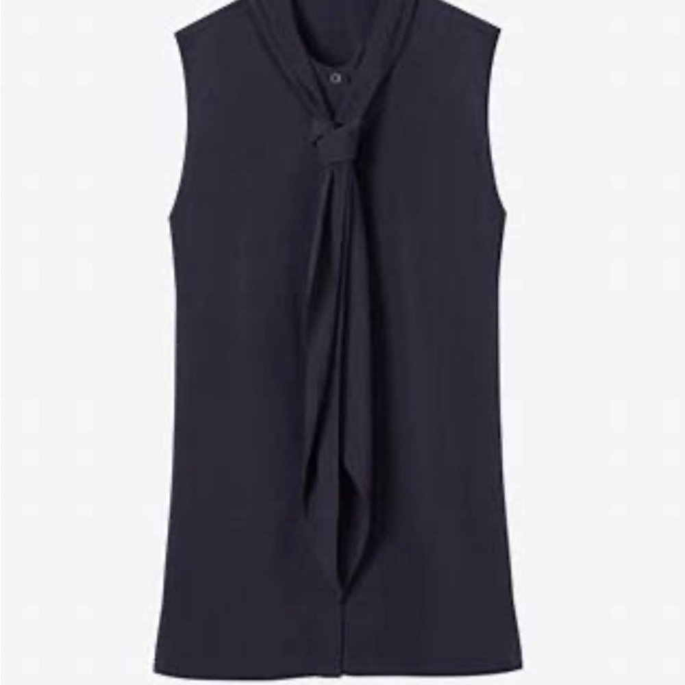 Tory Burch Elegant Navy Sleeveless Top